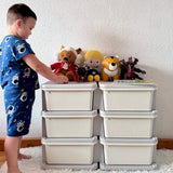 3 Tier Kids Storage Unit, Toy Organizers and Storage with 6 Drawer Chest for Kids Bedroom Nursery Kindergarten Living Room for Boys Girls Toddlers, Cream White