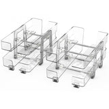 2Pack Adjustable Soda Can Organizers 2Tier Can Holders Beverage Dispensers For Fridge Pantry Cabinet 7Degree Slope Auto Rolling