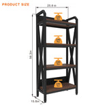 56.30 Bakers Rack 4-Level Storage Shelves Mental And Wooden Kitchen Shelves, Kitchen Organizers And Storage, For Garage, Pantry, Bathroom ,25.60 Length