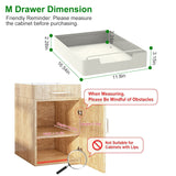 2Pcs Pull Out Cabinet Organizers Sliding Shelf Spice Rack Carbon Steel Roll Out Drawers Fixed With Adhesive Nano Film With Handle 55LBS Max Load