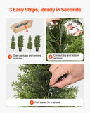 Artificial Topiary Cedar Trees, 60 Inch 2 Set Faux Pine Shrubs Plants, Fake Silk Tree Look Real, Easy Assembly For Decor Front Porch Outdoor Patio Garden Balcony Backyard Indoor Office